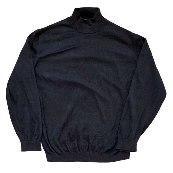 Paul Fredrick Men’s Black Lightweight Turtleneck Sweater 3XL 100% Supima Cotton - Picture 1 of 8